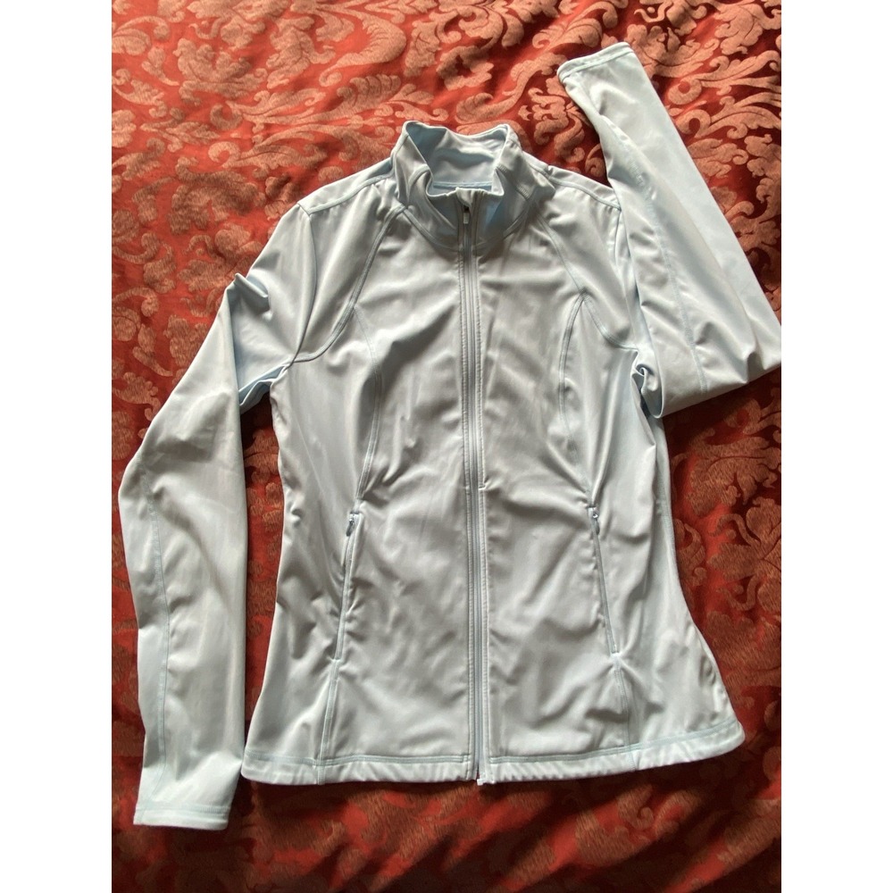 Sweaty Betty Power Women's XL Long Sleeve Full Zip Light Blue Track Jacket s11